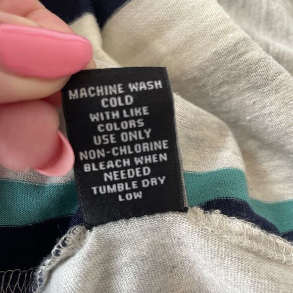 Rustic Souls NYC Vertical Stripe Long Sleeve Tshirt Cuff Mens Slim Size L - Picture 8 of 10